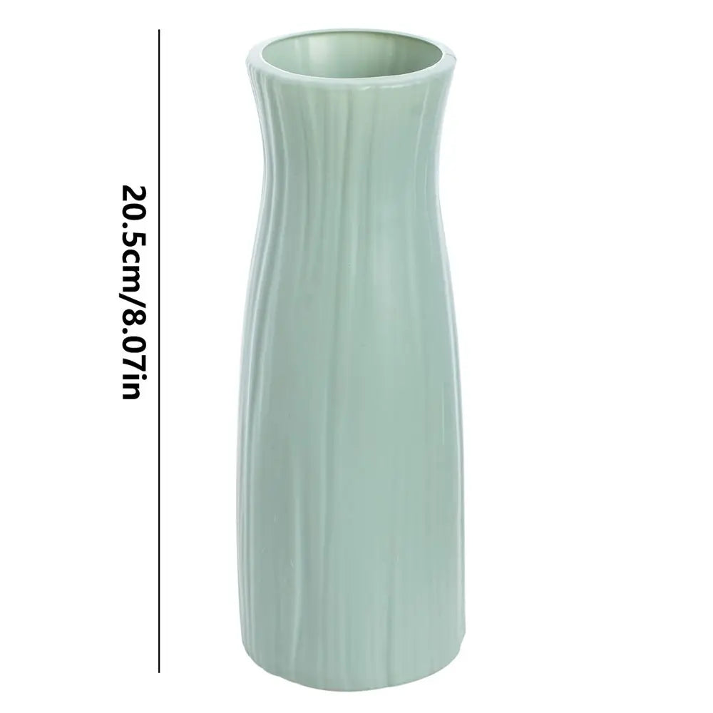 Plastic Vases Concise Imitation Ceramic Flowers Pots Wedding Home Garden Table DIY Gifts Bonsai Festival Party Courtyard Decor