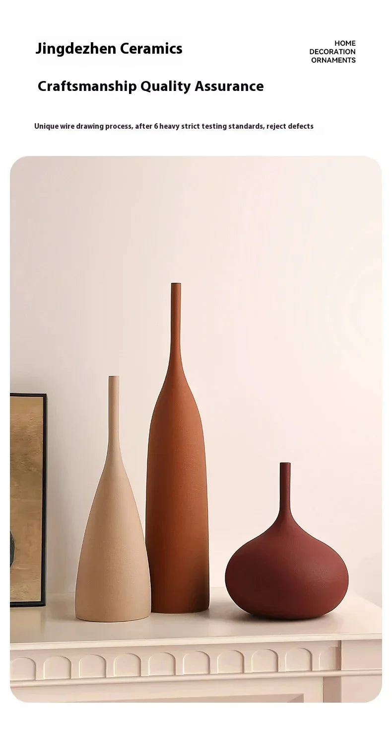 Retro Dotted New Chinese Style Decor, Floral Arrangement, Water Culture Ceramic Vase