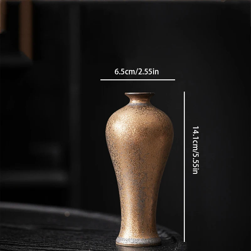 Ceramic Vase Flower  Decorative Vase Retro Style for Flowers Grass Indoor Living Room Dining Table Office Home Decor