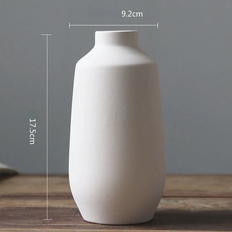 nordic Decoration home decor white ceramic Flower vase Art Decorative vases modern Flower pot living room decor Interior design