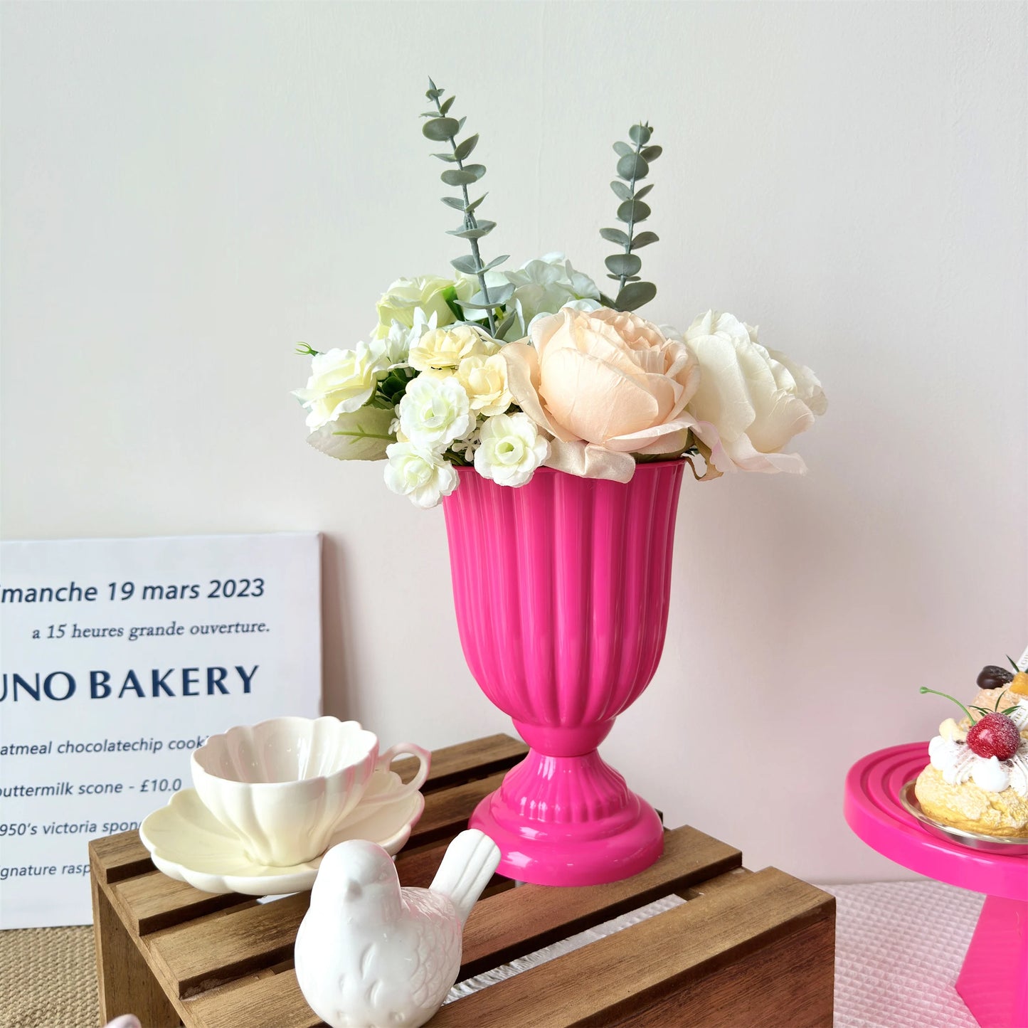 1Pc Mini Flower Arrangement Pots for Centerpiece Table Decorations Plastic Vase Home Decor for Home Wedding Party Christmas