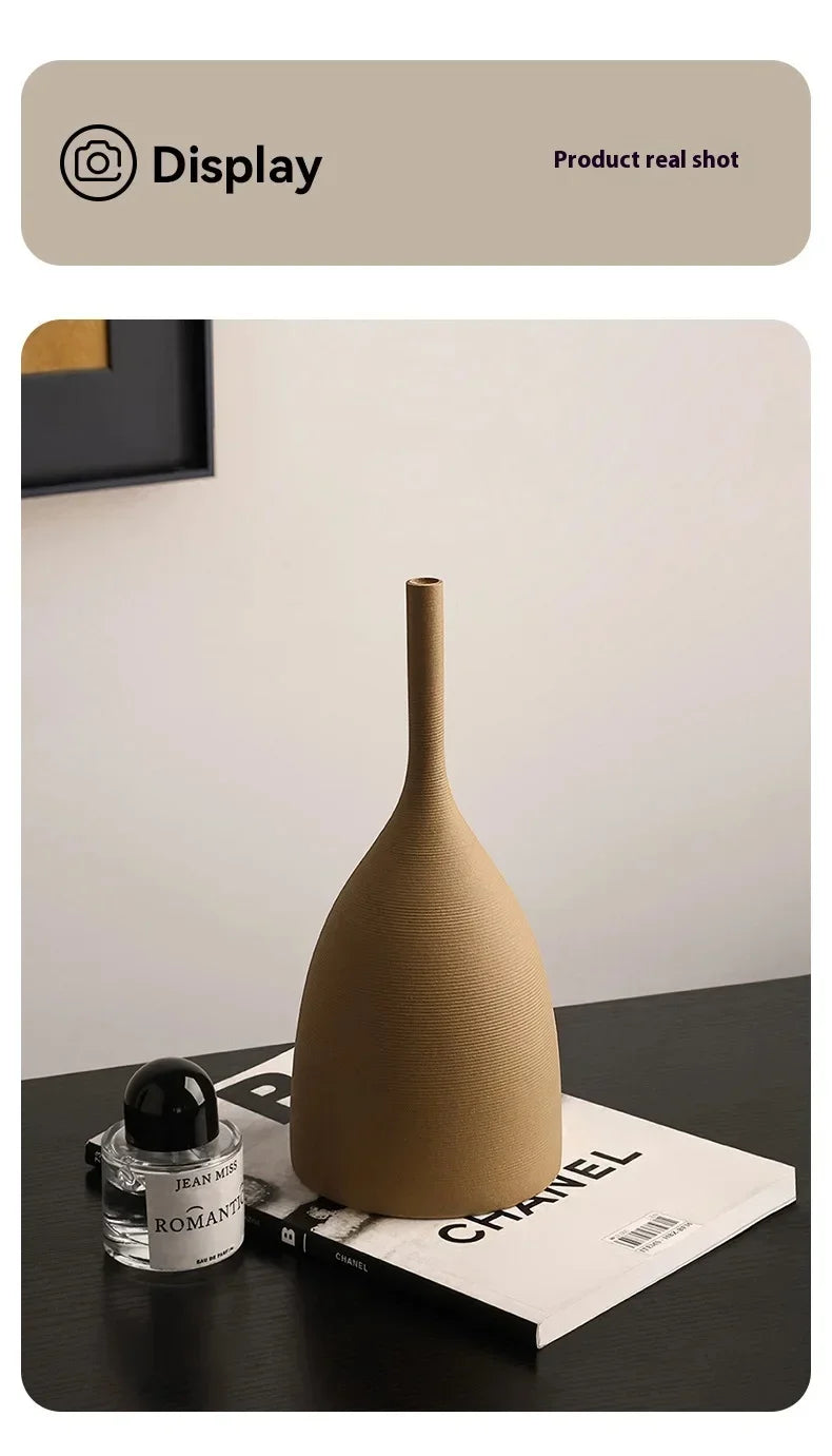 Retro Dotted New Chinese Style Decor, Floral Arrangement, Water Culture Ceramic Vase