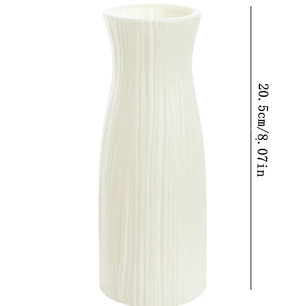 Plastic Vases Concise Imitation Ceramic Flowers Pots Wedding Home Garden Table DIY Gifts Bonsai Festival Party Courtyard Decor