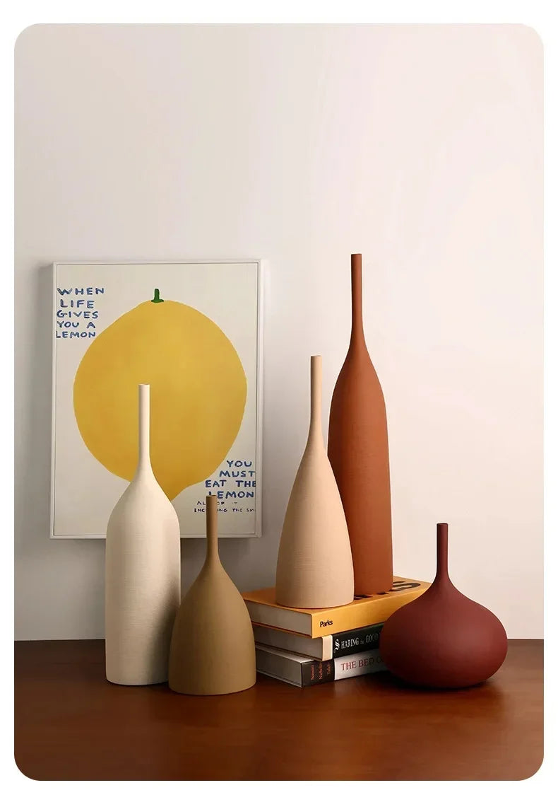 Retro Dotted New Chinese Style Decor, Floral Arrangement, Water Culture Ceramic Vase