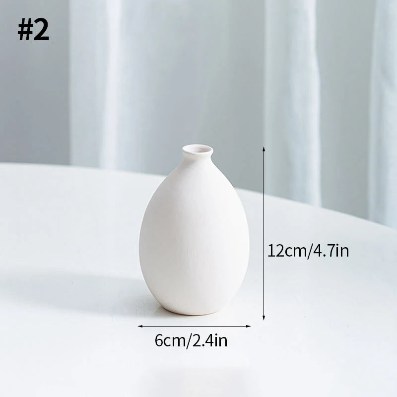 Nordic Ceramic Vase Morden Decorative Flower Bottle Dry Flower Vases for Home Desktop Vase Table Decor Flower Arrangement