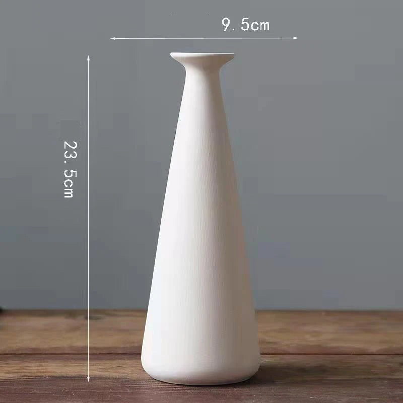 nordic Decoration home decor white ceramic Flower vase Art Decorative vases modern Flower pot living room decor Interior design