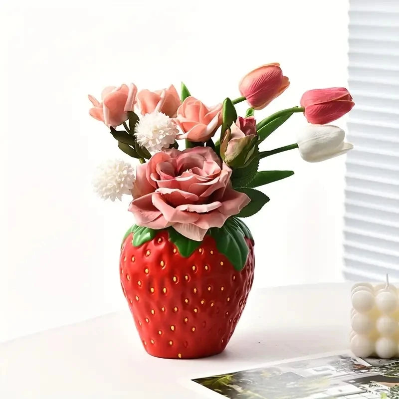 Creative Strawberry Shaped Vase for Flower Arrangement Living Room Home Decoration Decoration Flower Pot