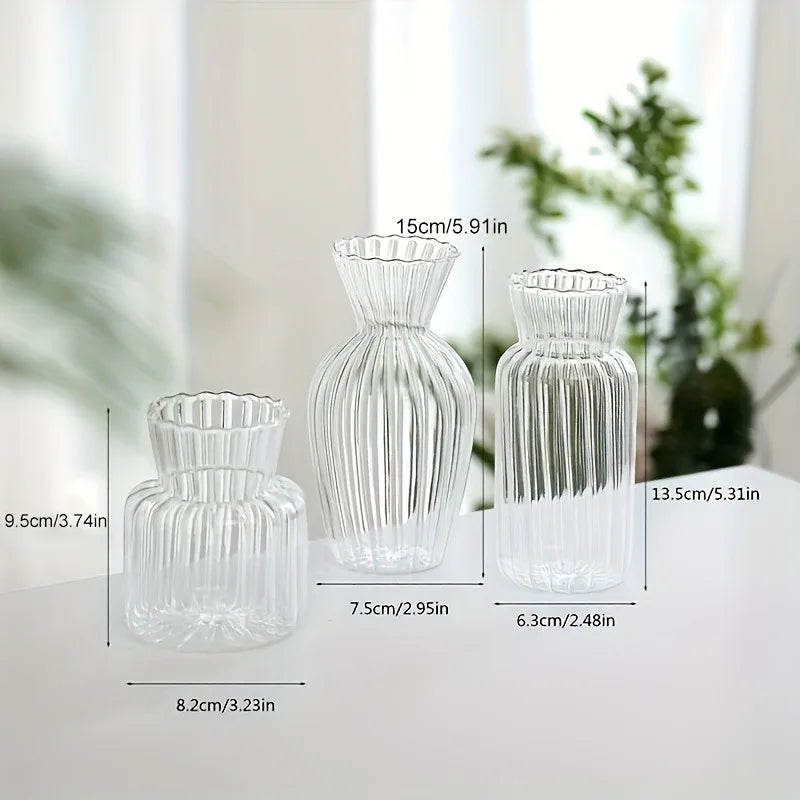 Handmade Carved Glass Vase - Hydroponic Planter for Home/Office Gothic Decor, Mini Plant Lover Gift