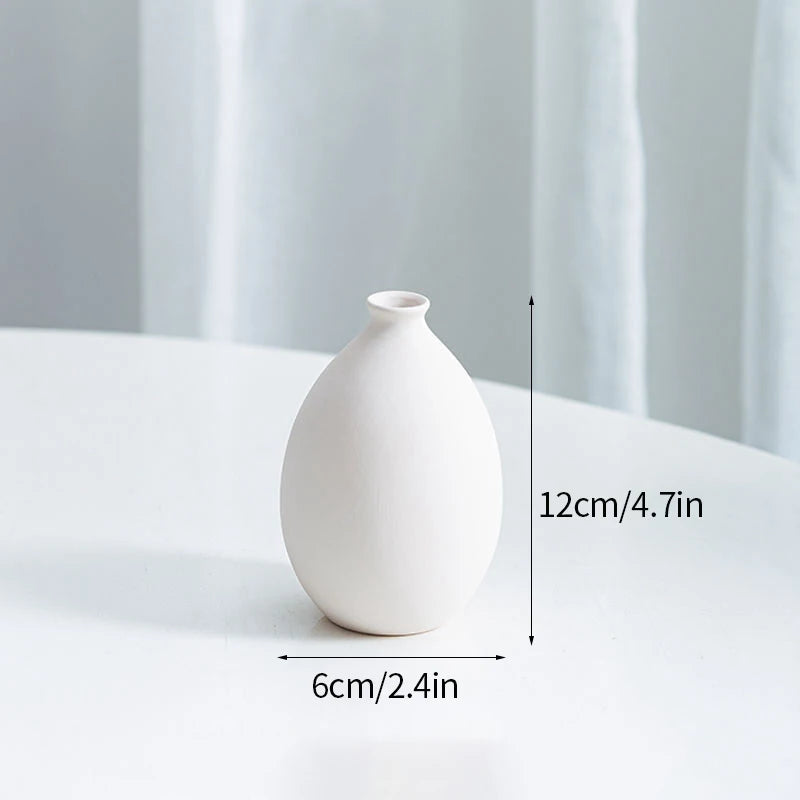 Nordic Ceramic Vase Morden Decorative Flower Bottle Dry Flower Vases for Home Desktop Vase Table Decor Flower Arrangement
