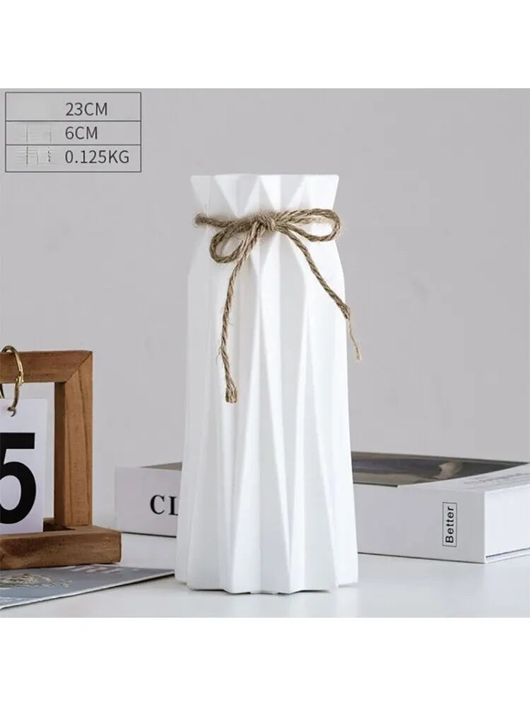 Clearance_1 Piece Nordic Modern Plastic Flower Vase Flower Pot Basket Home Living Room Payty Wedding Decoration Ornament_Continu