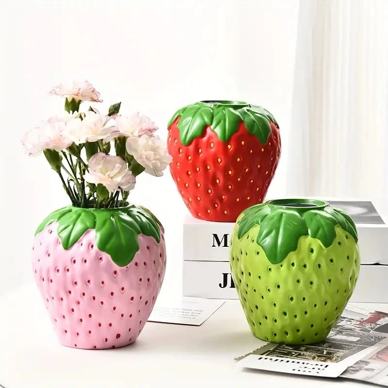 Creative Strawberry Shaped Vase for Flower Arrangement Living Room Home Decoration Decoration Flower Pot