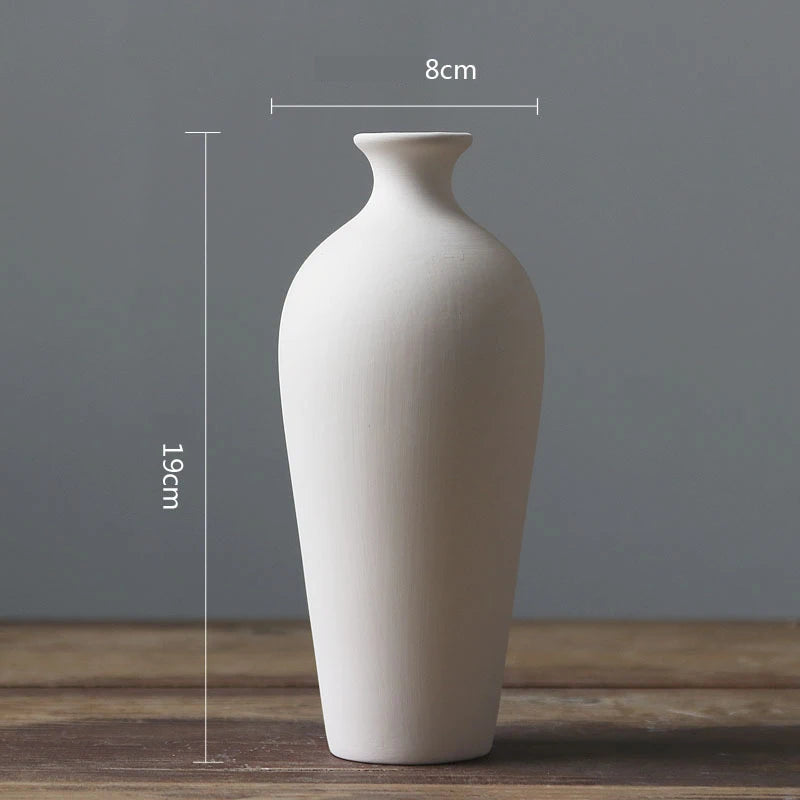 nordic Decoration home decor white ceramic Flower vase Art Decorative vases modern Flower pot living room decor Interior design