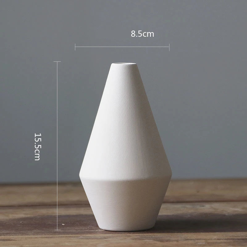 nordic Decoration home decor white ceramic Flower vase Art Decorative vases modern Flower pot living room decor Interior design