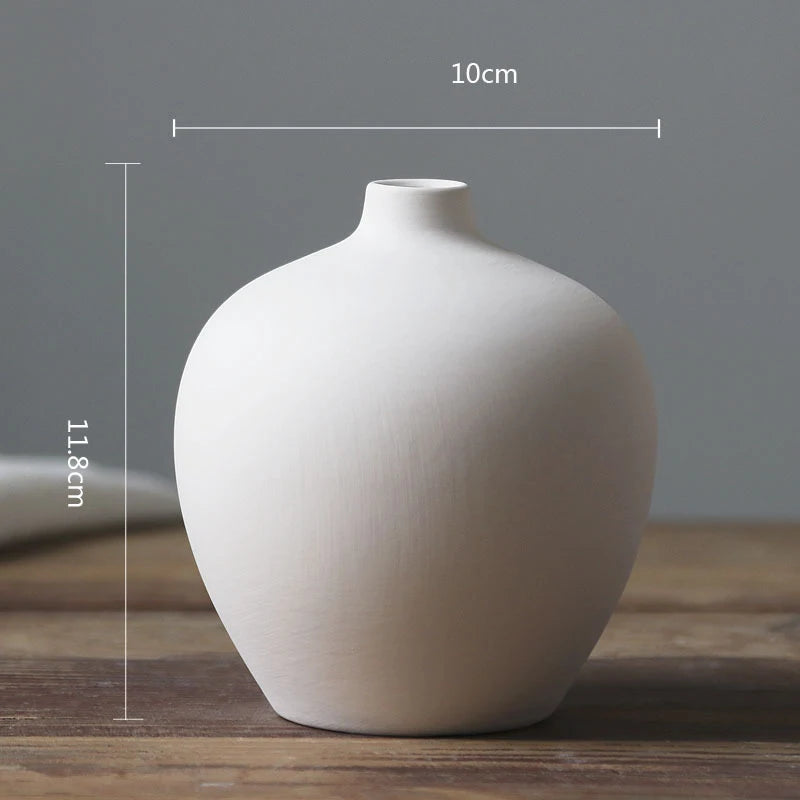 nordic Decoration home decor white ceramic Flower vase Art Decorative vases modern Flower pot living room decor Interior design