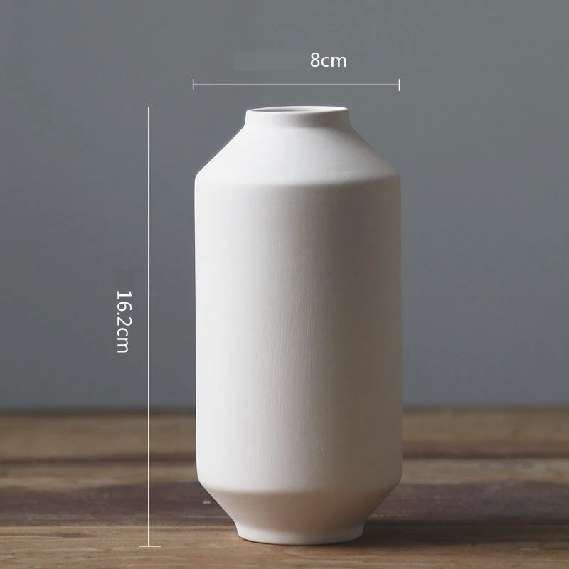 nordic Decoration home decor white ceramic Flower vase Art Decorative vases modern Flower pot living room decor Interior design