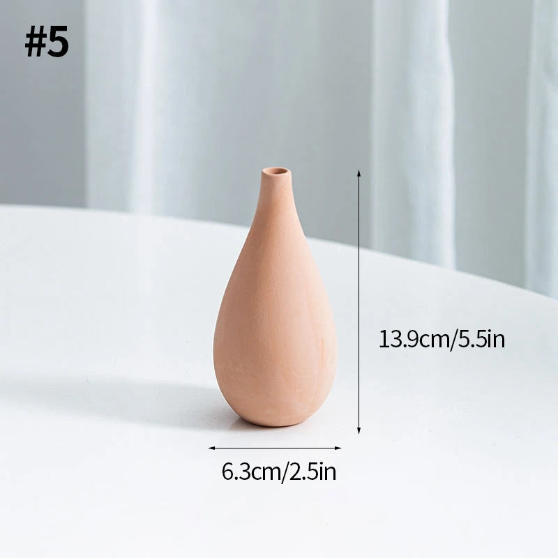 Nordic Ceramic Vase Morden Decorative Flower Bottle Dry Flower Vases for Home Desktop Vase Table Decor Flower Arrangement