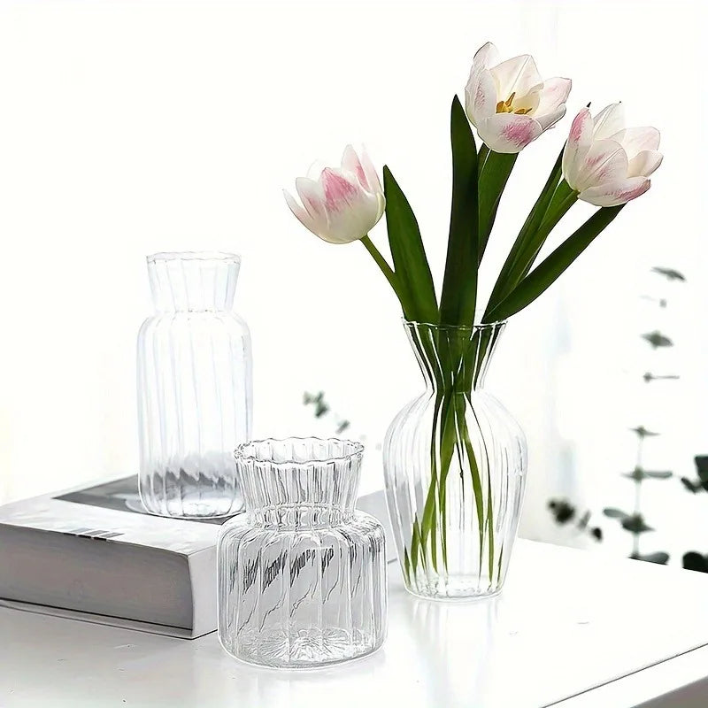 Handmade Carved Glass Vase - Hydroponic Planter for Home/Office Gothic Decor, Mini Plant Lover Gift