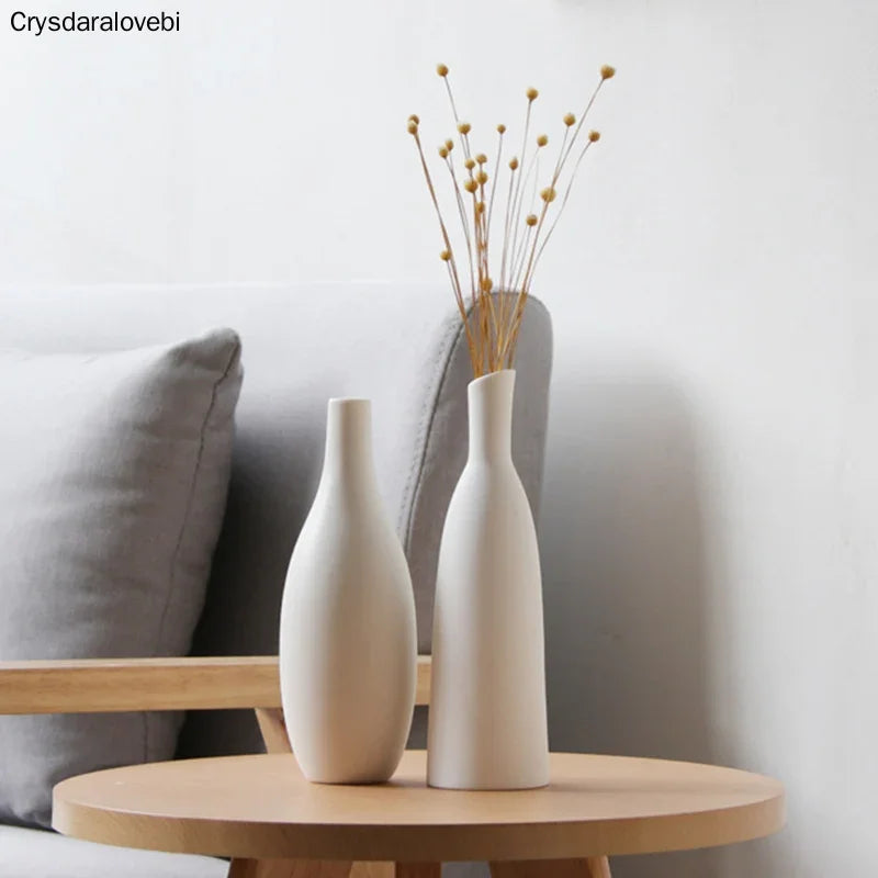 Ins Undefined White Vegetarian Ceramic Flower Pot Art Vases Home Decorations Crafts Wedding Gift Nordic Table Room Vase Ornament