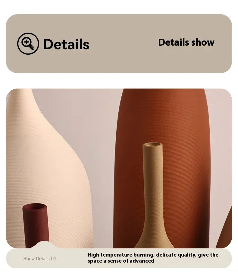 Retro Dotted New Chinese Style Decor, Floral Arrangement, Water Culture Ceramic Vase