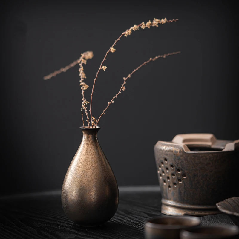 Ceramic Vase Flower  Decorative Vase Retro Style for Flowers Grass Indoor Living Room Dining Table Office Home Decor