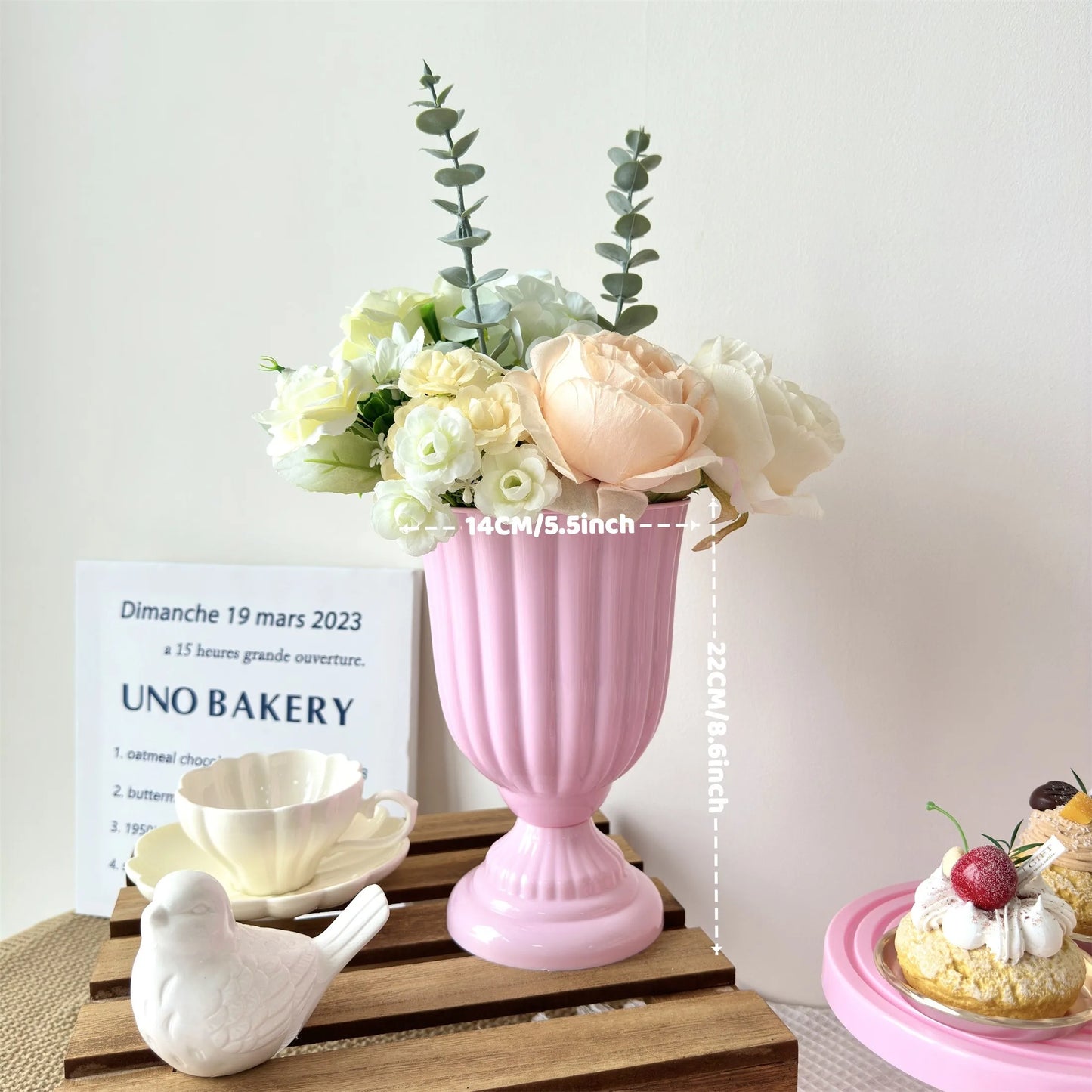 1Pc Mini Flower Arrangement Pots for Centerpiece Table Decorations Plastic Vase Home Decor for Home Wedding Party Christmas