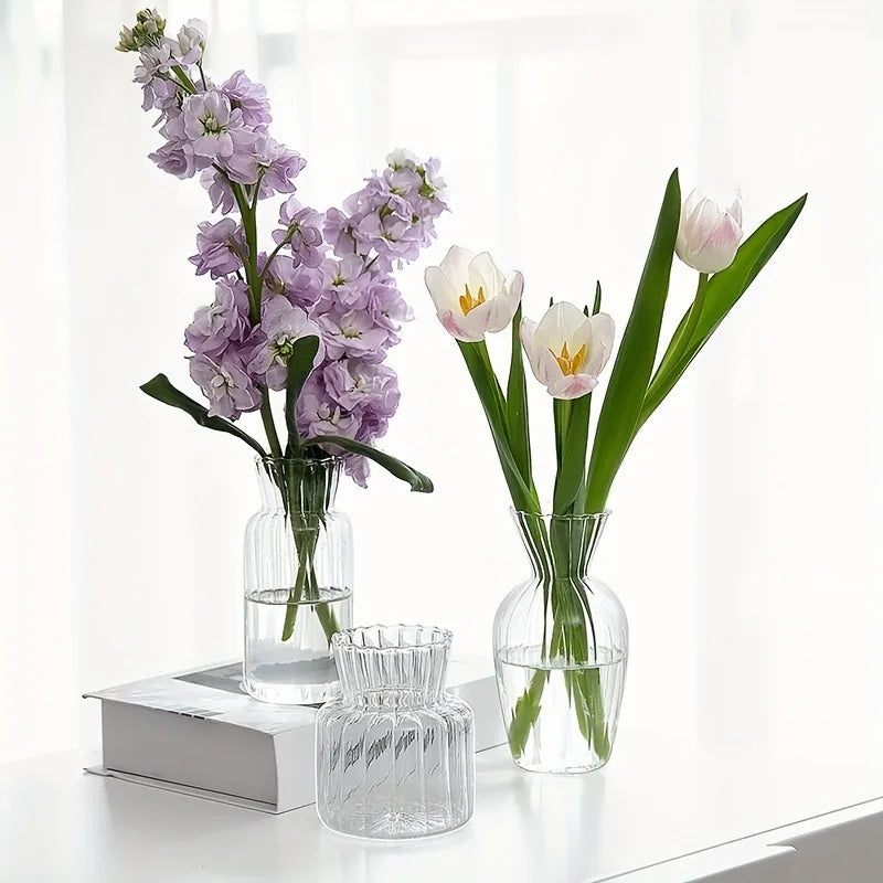 Handmade Carved Glass Vase - Hydroponic Planter for Home/Office Gothic Decor, Mini Plant Lover Gift