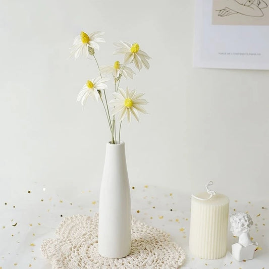 INS Ceramic Flower Vase Mini Nordic Flower Bottle Flowers Arrangement Pot for Home Office Ornaments Dining Room Wedding Decor