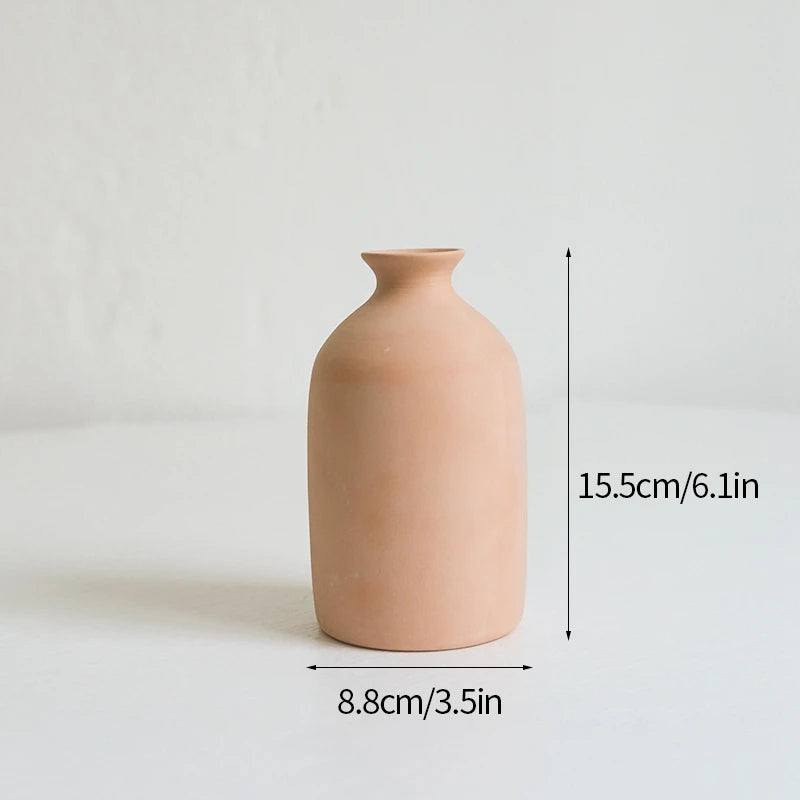 Nordic Ceramic Vase Morden Decorative Flower Bottle Dry Flower Vases for Home Desktop Vase Table Decor Flower Arrangement
