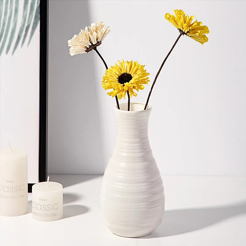 Simple Small Fresh Flower Vase Nordic Plastic Vase Scene Decoration Room Decoration Wedding Supplies Wedding Gift 1pc