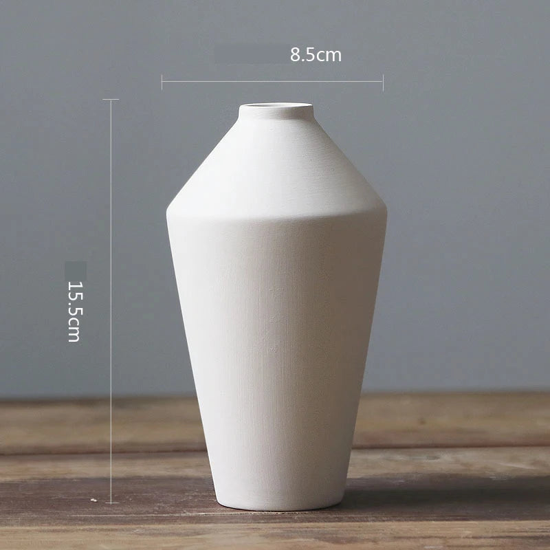 nordic Decoration home decor white ceramic Flower vase Art Decorative vases modern Flower pot living room decor Interior design