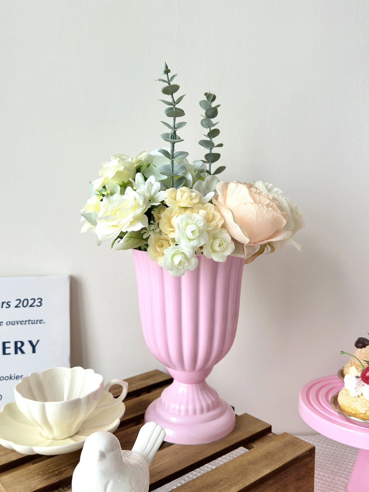 1Pc Mini Flower Arrangement Pots for Centerpiece Table Decorations Plastic Vase Home Decor for Home Wedding Party Christmas