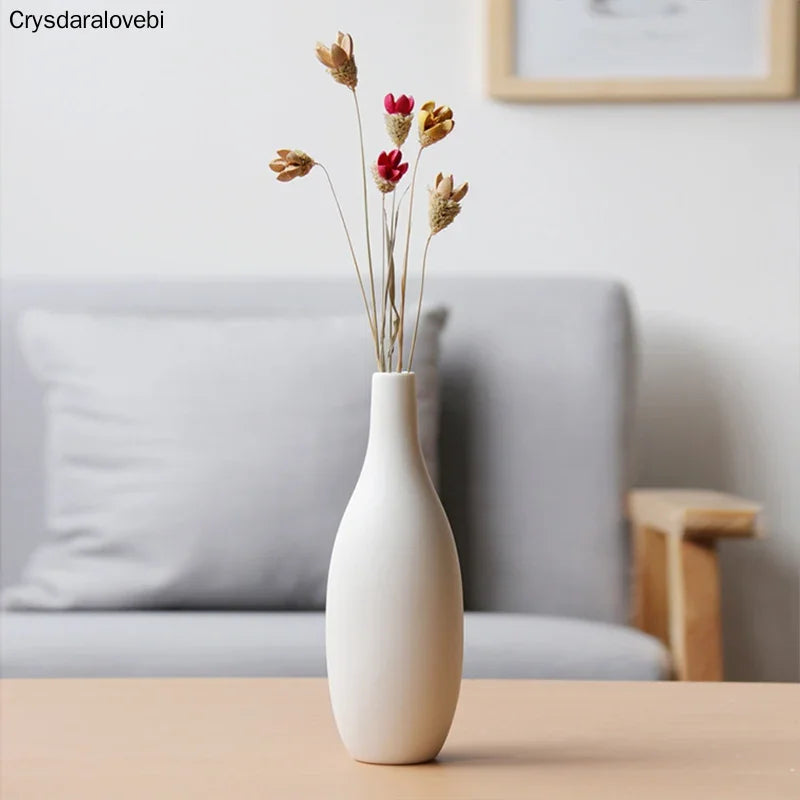 Ins Undefined White Vegetarian Ceramic Flower Pot Art Vases Home Decorations Crafts Wedding Gift Nordic Table Room Vase Ornament