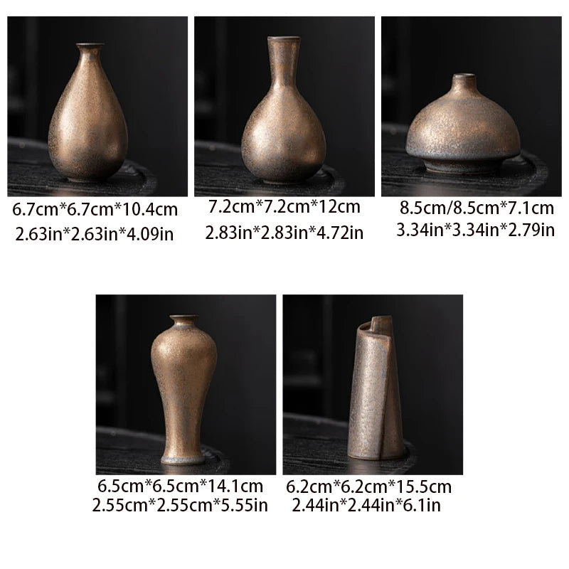 Ceramic Vase Flower  Decorative Vase Retro Style for Flowers Grass Indoor Living Room Dining Table Office Home Decor