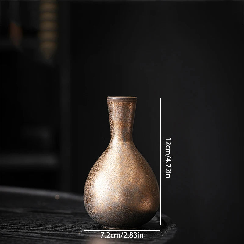 Ceramic Vase Flower  Decorative Vase Retro Style for Flowers Grass Indoor Living Room Dining Table Office Home Decor